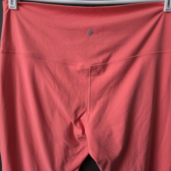 Lululemon Align High Rise 25 Crop Leggings Coral Pink Size 14 Nulu Athleisure - Picture 5 of 10